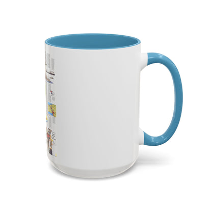 USA - Wisconsin, Michigan ,Great Lakes 2 (1973) (Map) Accent Coffee Mug