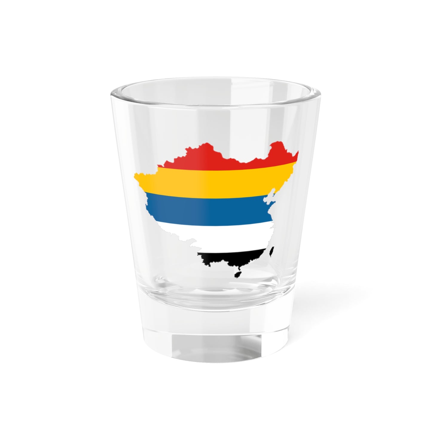 Flag map of the Republic of China Beiyang Government (China) Shot Glass 1.5oz
