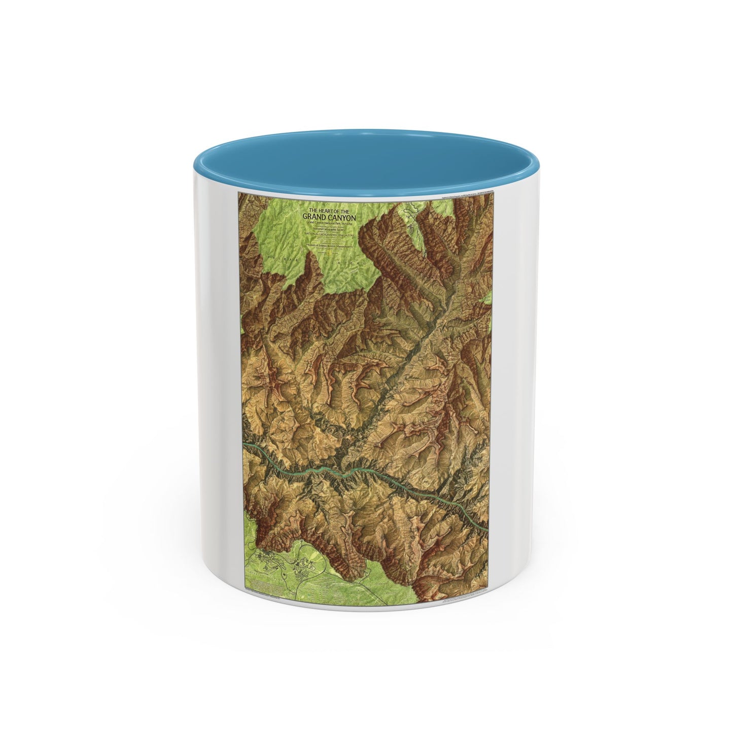 USA - Grand Canyon National Park, Arizona (1978) (Map) Accent Coffee Mug