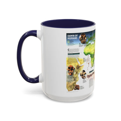 World Map - Dawn of Humans (1997) (Map) Accent Coffee Mug