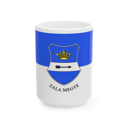 Flag of Zala County Hungary - White Coffee Mug