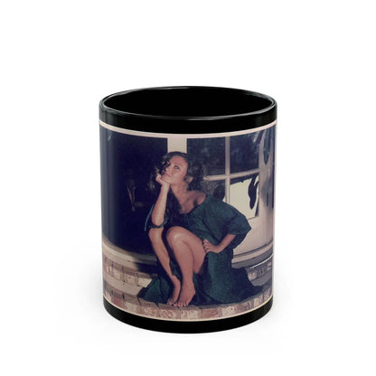 Jane Seymour #51 (Vintage Female Icon) Black Coffee Mug-11oz-Go Mug Yourself