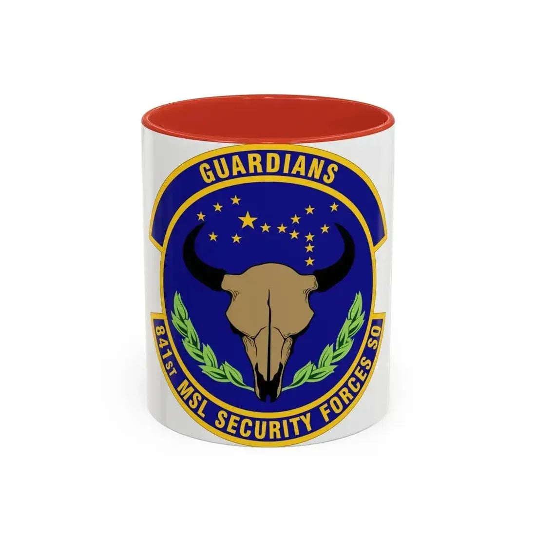 841 Missile Security Forces Squadron AFGSC (U.S. Air Force) Accent Coffee Mug 11oz Red - Go Mug Yourself
