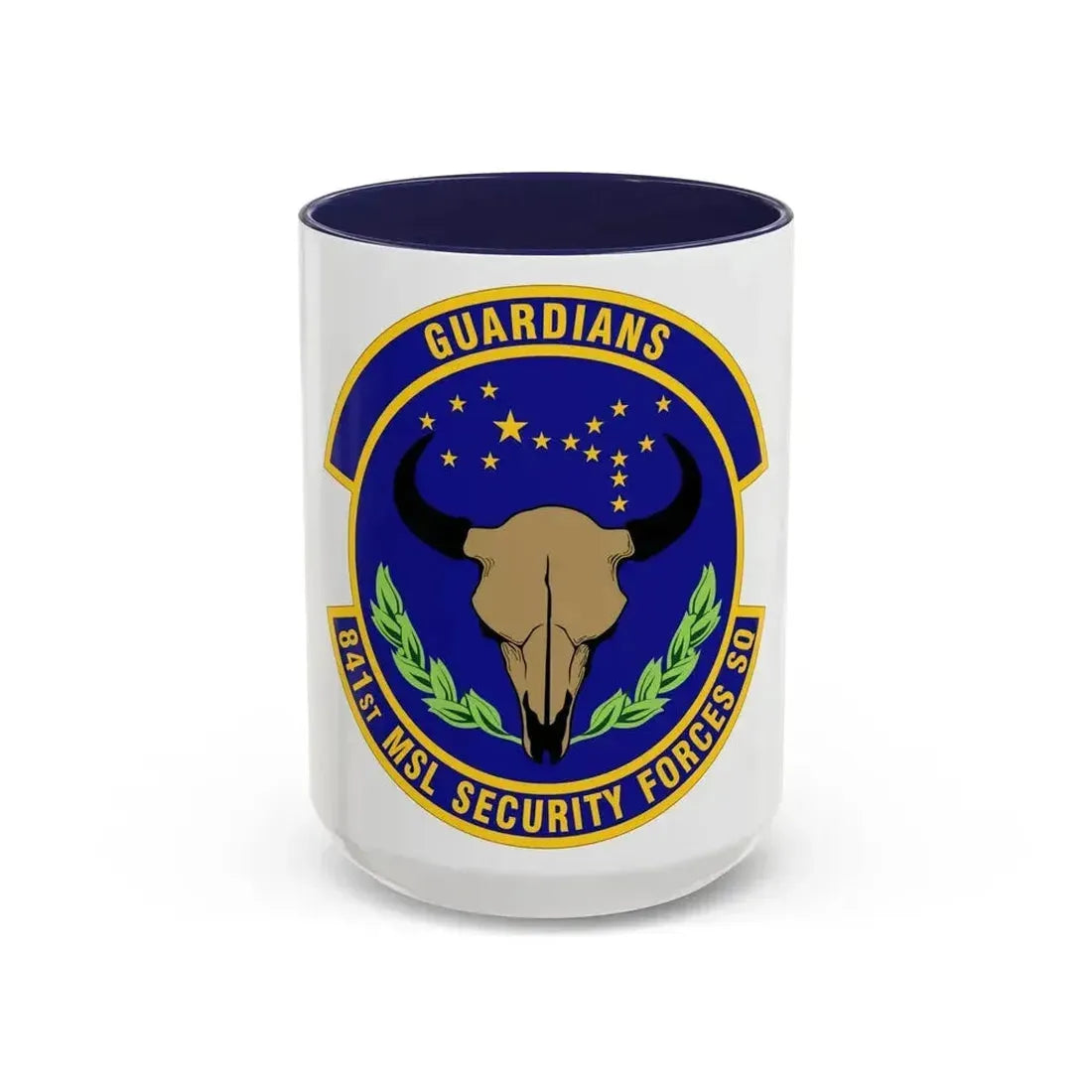 841 Missile Security Forces Squadron AFGSC (U.S. Air Force) Accent Coffee Mug 15oz Navy - Go Mug Yourself
