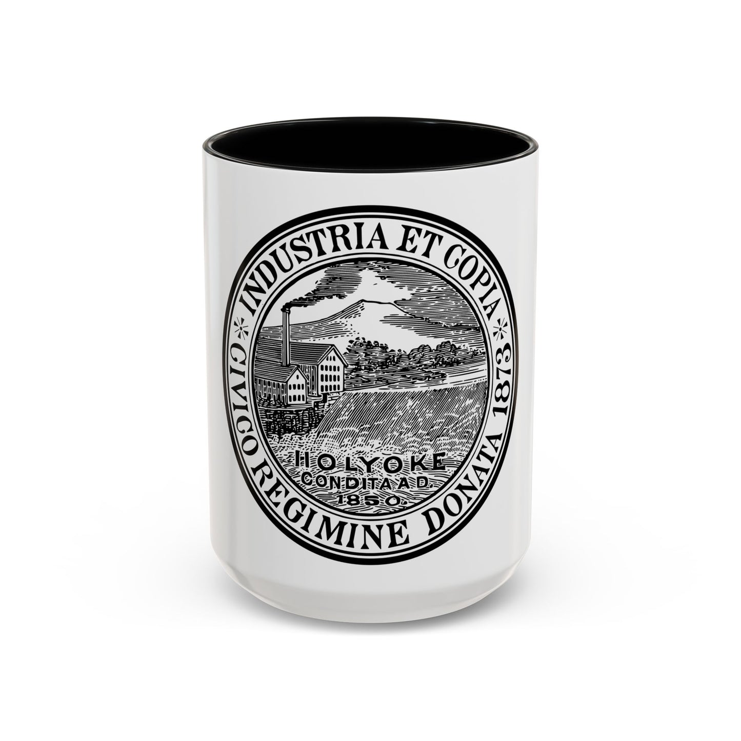 Seal of Holyoke Massachusetts - Accent Coffee Mug