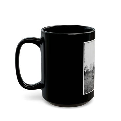 James River, Va. Work Party And Mortars At  Butler's Crow's Nest (U.S. Civil War) Black Coffee Mug