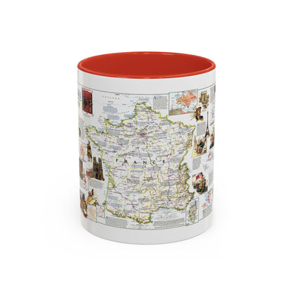 France- - Historical Evolution of a Nation (1989) (Map) Accent Coffee Mug