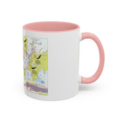 Great Whales, Migration and Range (1976) (Map) Accent Coffee Mug