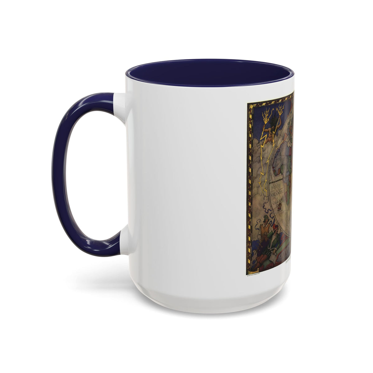 Map of Discovery- Eastern Hemisphere (1928) (Map) Accent Coffee Mug
