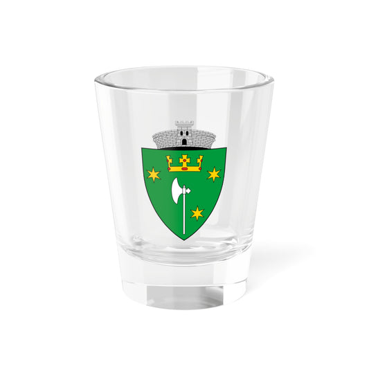 Coa Romania Town Gelence (Oman) (Coat of Arms) Shot Glass 1.5oz
