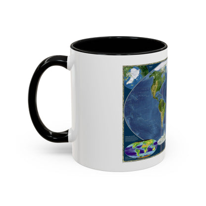 World Map - Satellite (2001) (Map) Accent Coffee Mug
