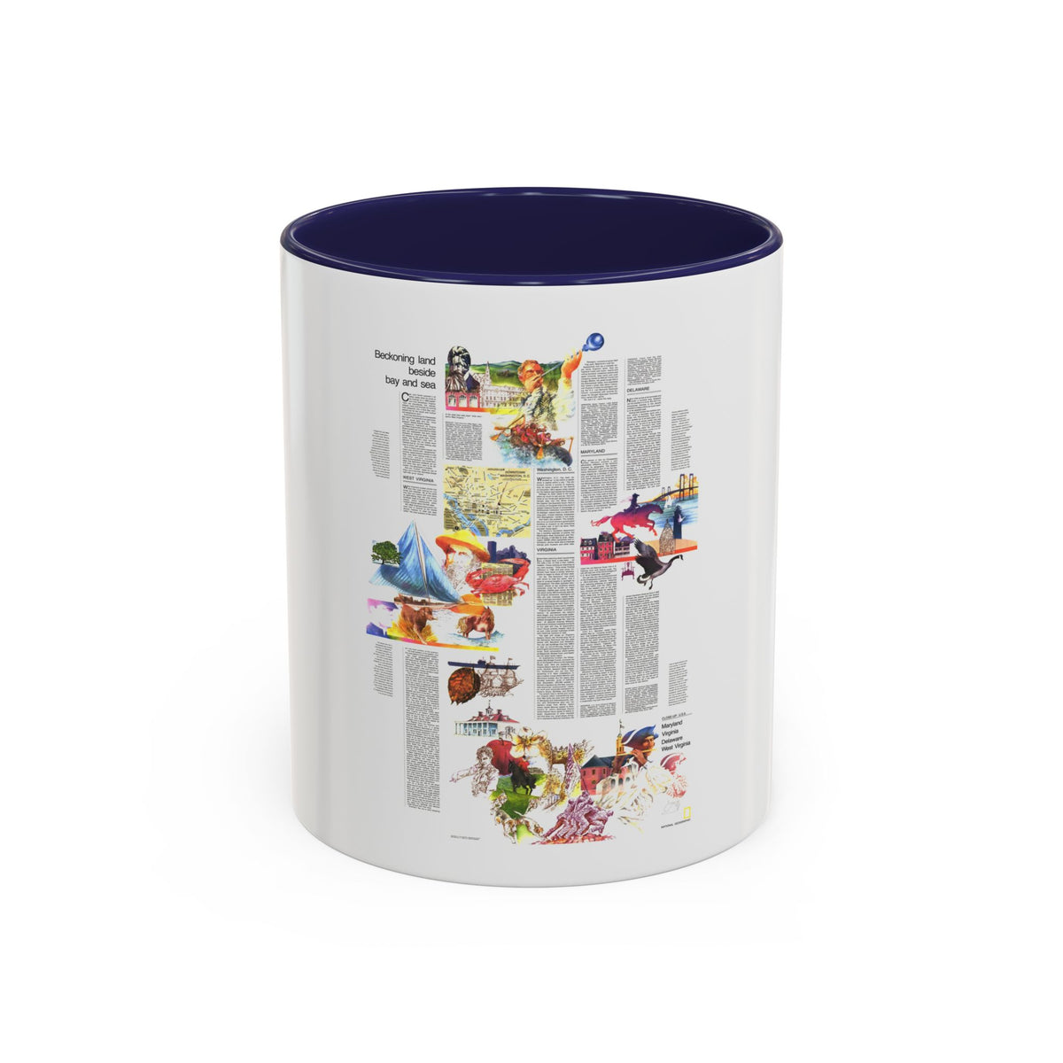 USA - Mid-Atlantic States 2 (1976) (Map) Accent Coffee Mug