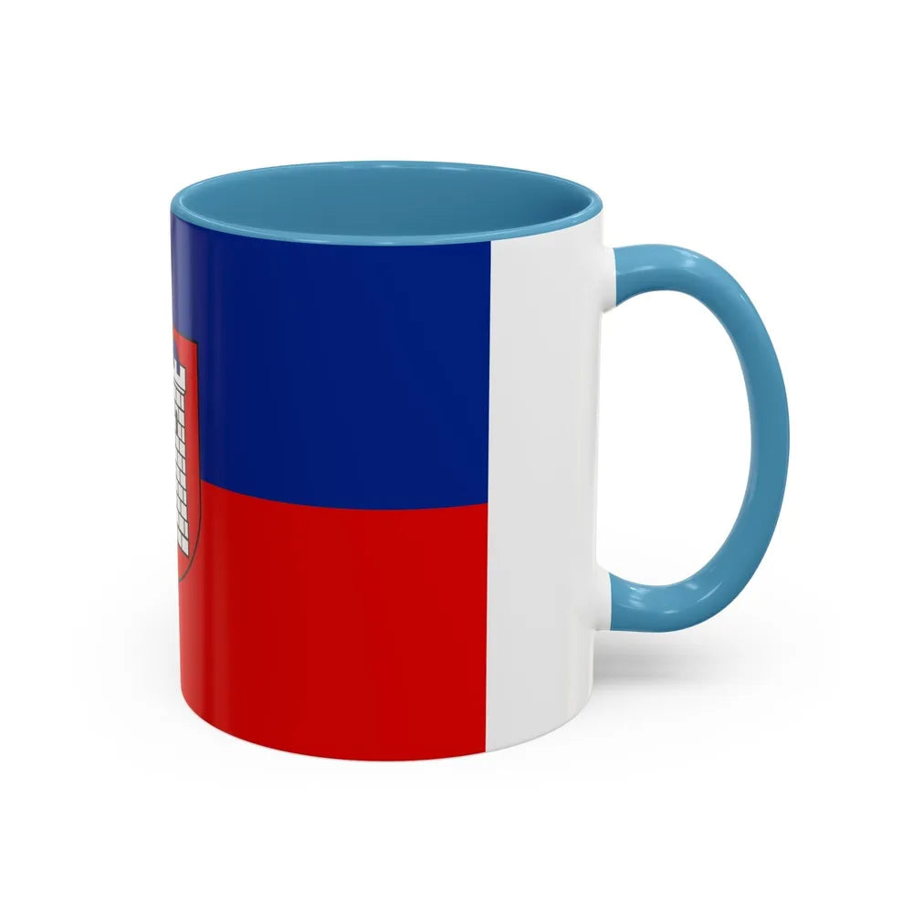 Flag of Gliwice Poland - Accent Coffee Mug-Go Mug Yourself