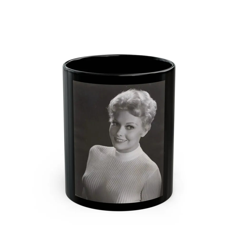 Kim Novak #337 (Vintage Female Icon) Black Coffee Mug-11oz-Go Mug Yourself