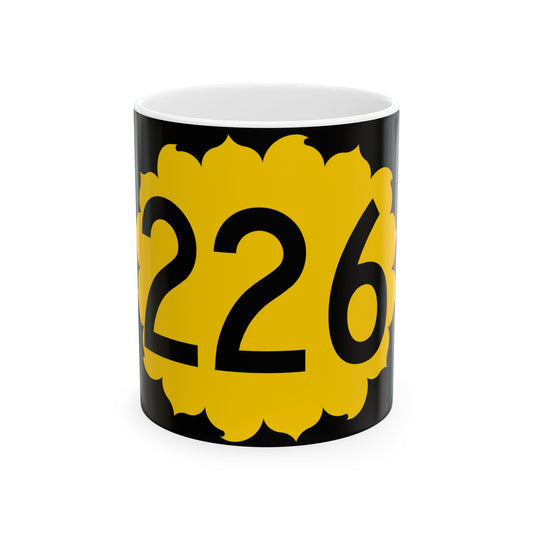 K-226 (Kansas) (Road Sign) White Coffee Mug
