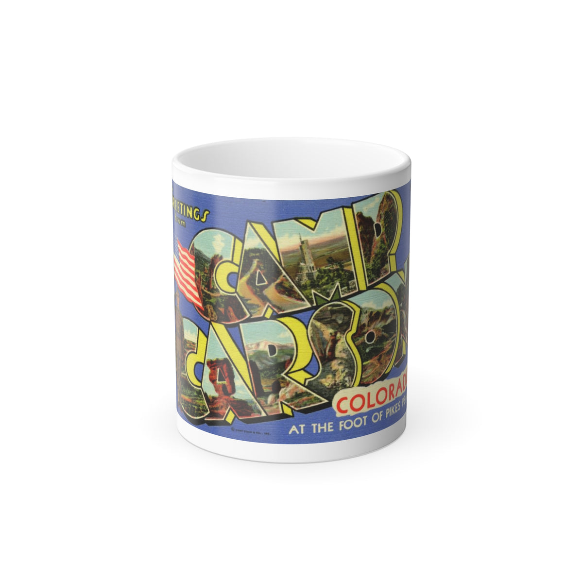 Camp Carson Colorado (Greeting Postcards) Color Changing Mug 11oz