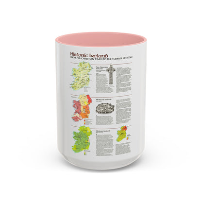 Ireland - Historic Pre-Christian to the Modern Day (1981) (Map) Accent Coffee Mug