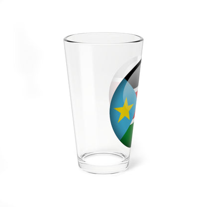 Flag orb South Sudan (South Sudan) Pint Glass 16oz