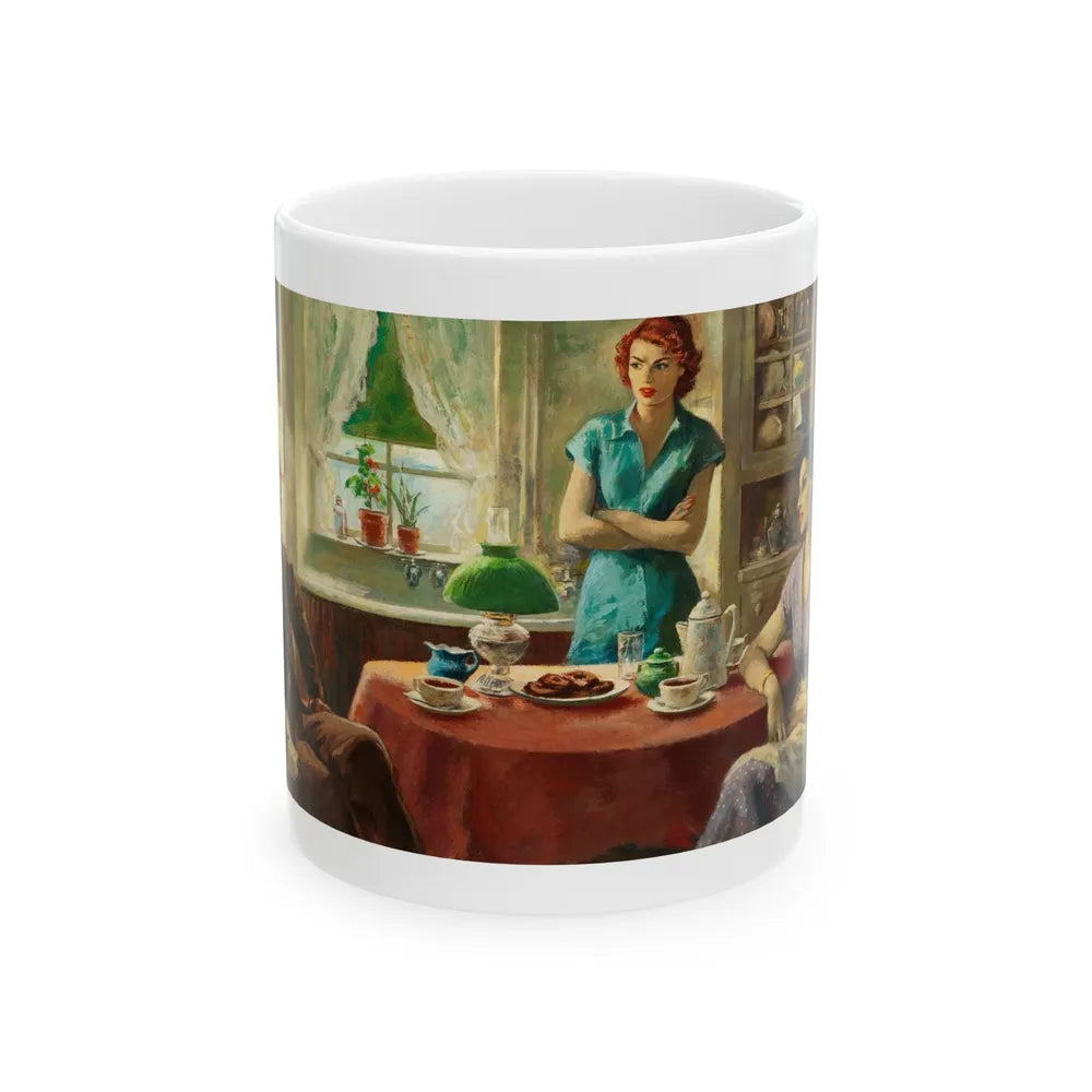 Crowfoot for Luck, Saturday Evening Post illustration - White Coffee Mug-11oz-Go Mug Yourself