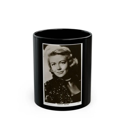 Dorothy Malone #89 (Vintage Female Icon) Black Coffee Mug-11oz-Go Mug Yourself