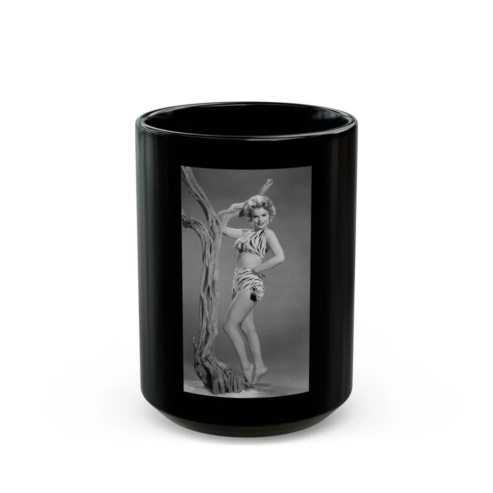 Barbara Lang #38 (Vintage Female Icon) Black Coffee Mug-15oz-Go Mug Yourself