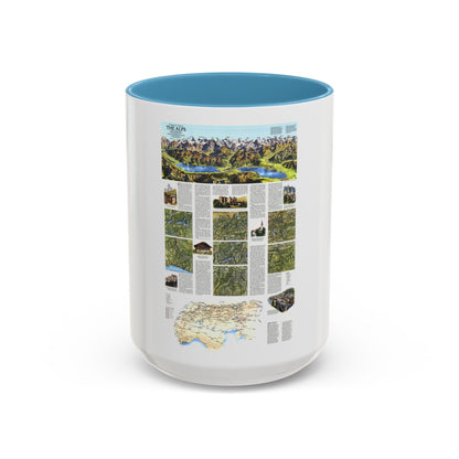 Alps, The - A Traveller's Map (1985) (Map) Accent Coffee Mug