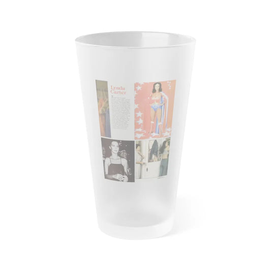 Lynda Carter #190 - Mag. Spread (Vintage Female Icon) Frosted Pint 16oz-16oz-Frosted-Go Mug Yourself