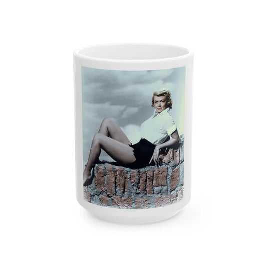 Dorothy Malone #57 (Vintage Female Icon) White Coffee Mug-15oz-Go Mug Yourself