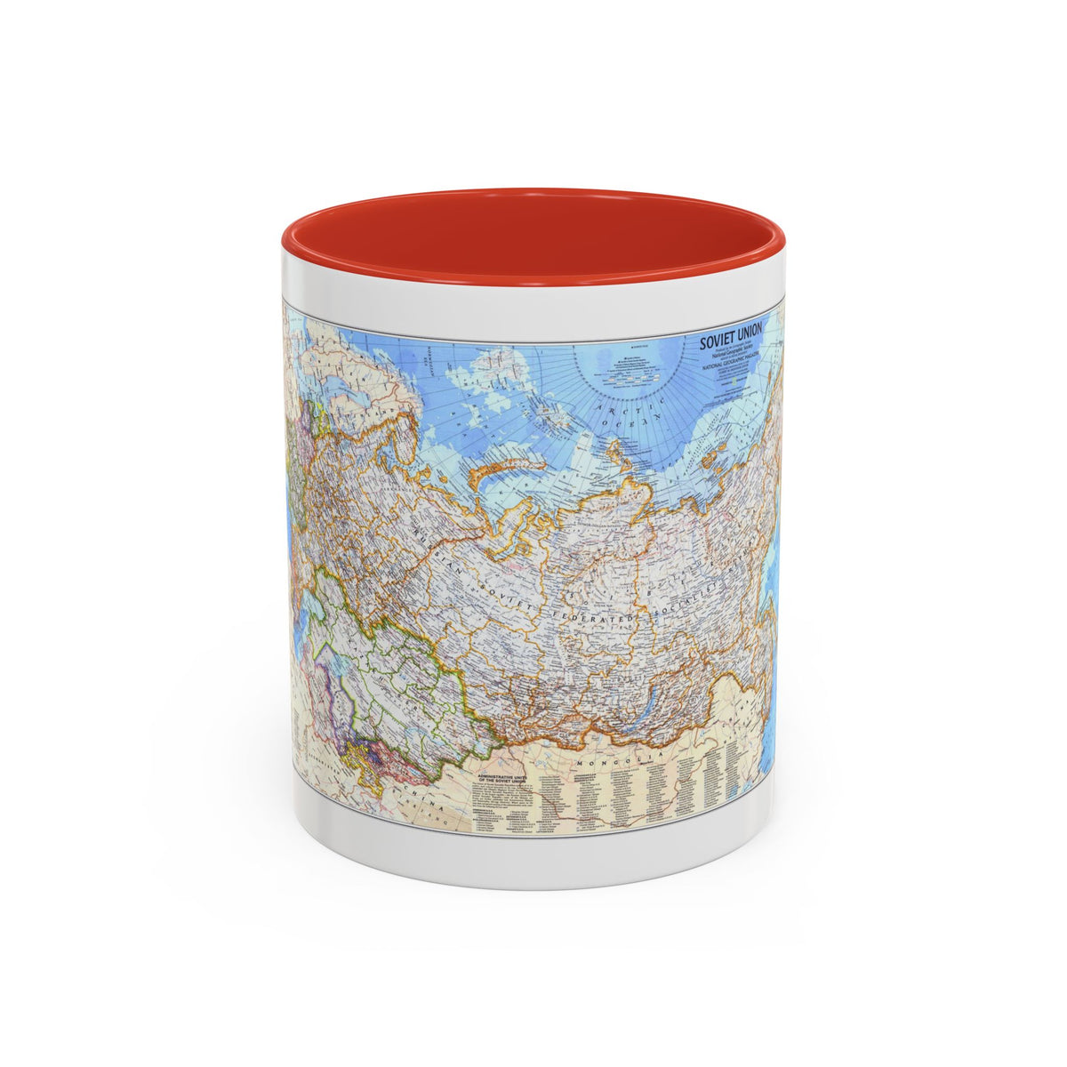 Russia - Soviet Union (1976) (Map) Accent Coffee Mug
