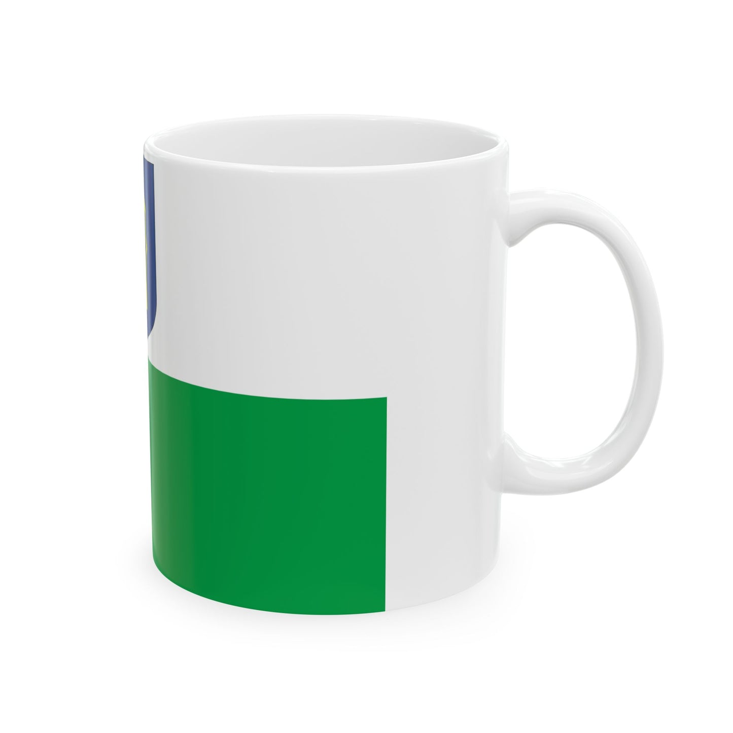 Flag of Petseri County Estonia - White Coffee Mug