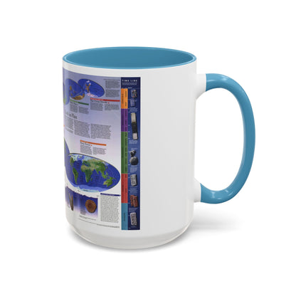 World Map - Physical Earth 2 (1998) (Map) Accent Coffee Mug