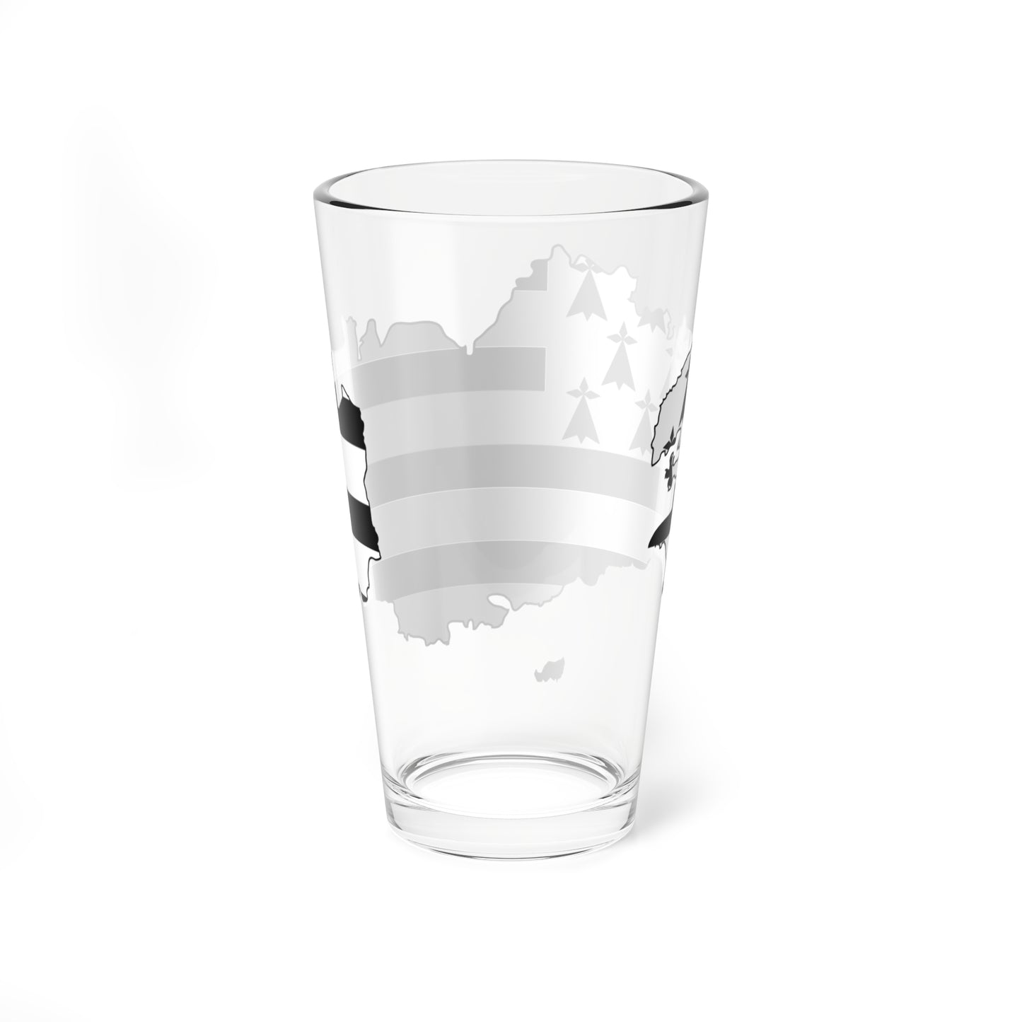 Flag map of Brittany Bretagne (France) Pint Glass 16oz