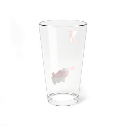 Flag map of Bremen (Germany) Pint Glass 16oz