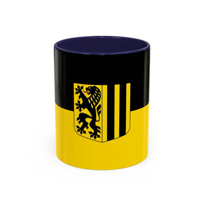 Flag of Dresden Germany - Accent Coffee Mug-11oz-Navy-Go Mug Yourself