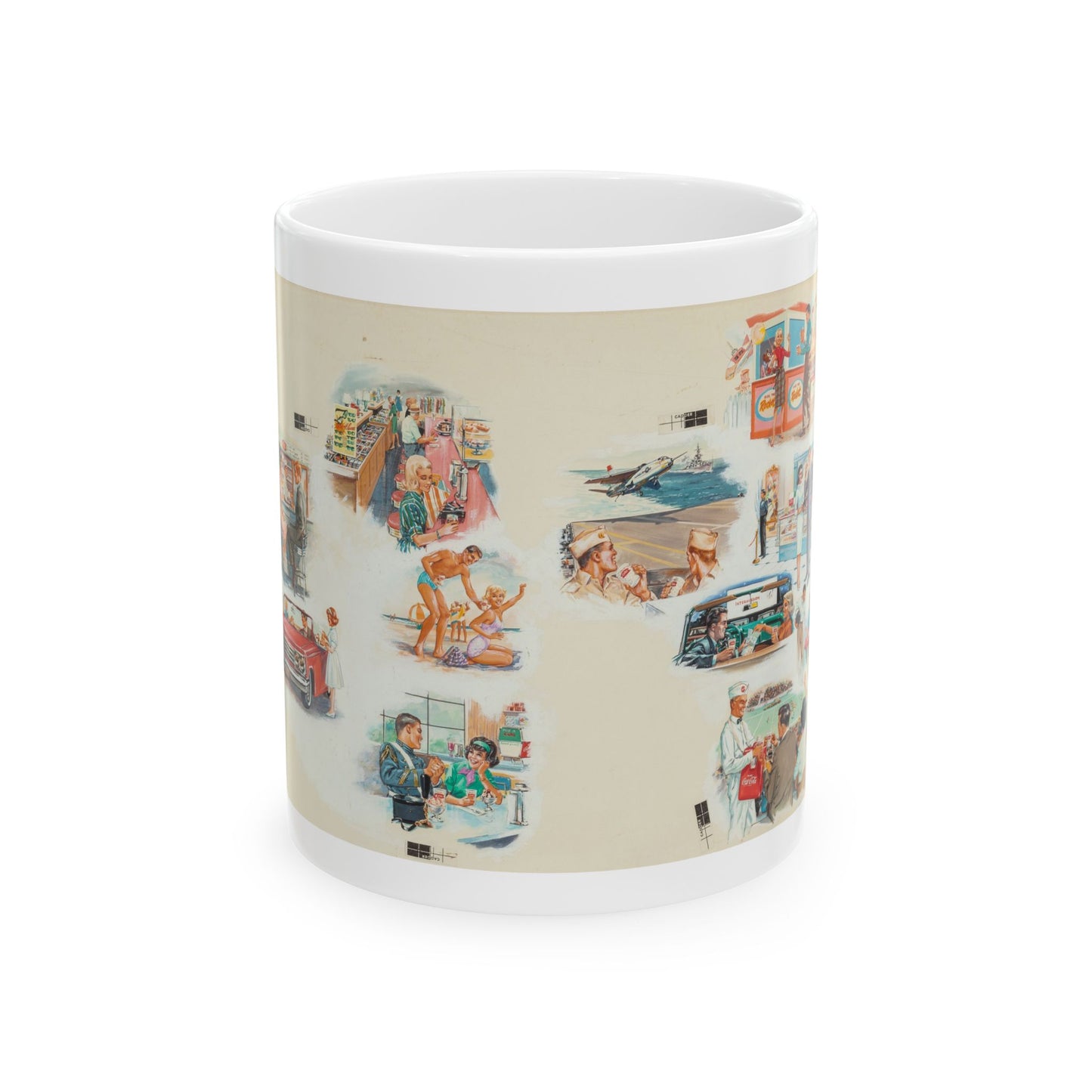 Eleven Vignettes, Coca-Cola advertisements, 1966 - White Coffee Mug