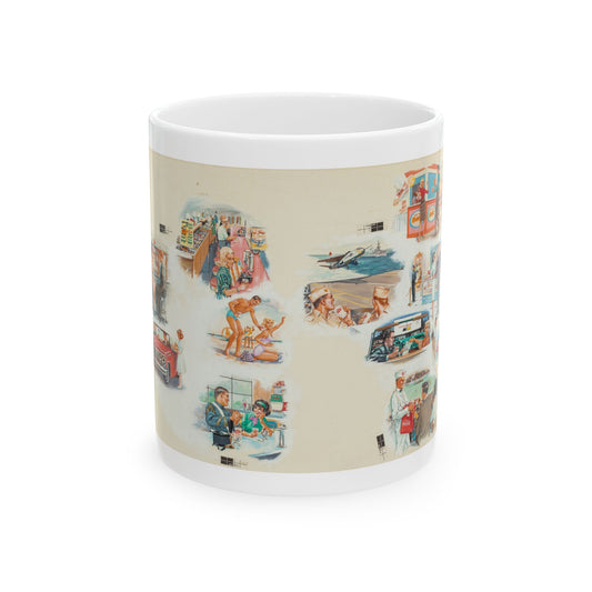 Eleven Vignettes, Coca-Cola advertisements, 1966 - White Coffee Mug
