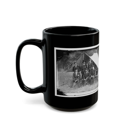 Antietam, Maryland. Group Of Federal Artillery Offices On Battlefield (U.S. Civil War) Black Coffee Mug
