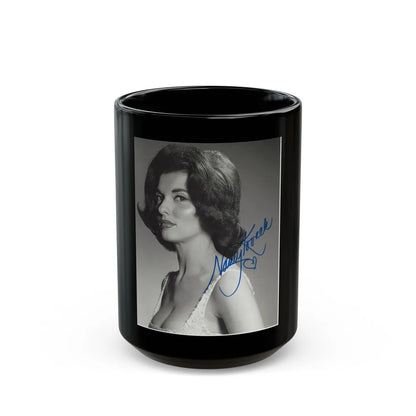 Nancy Kovack #66 (Vintage Female Icon) Black Coffee Mug-15oz-Go Mug Yourself