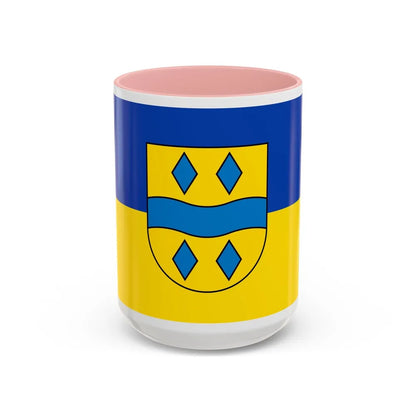 Flag of Enzkreis Germany - Accent Coffee Mug-15oz-Pink-Go Mug Yourself