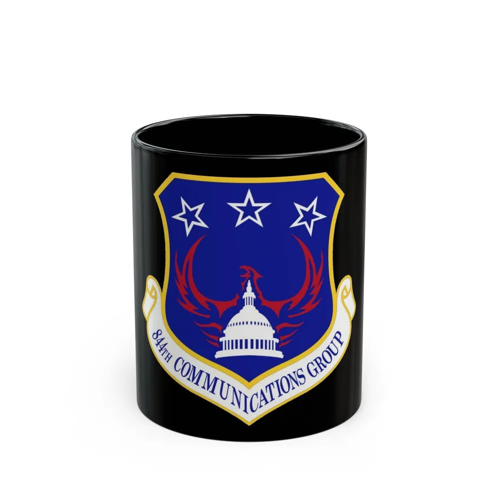 844th Communications Group (U.S. Air Force) Black Coffee Mug-11oz-Go Mug Yourself