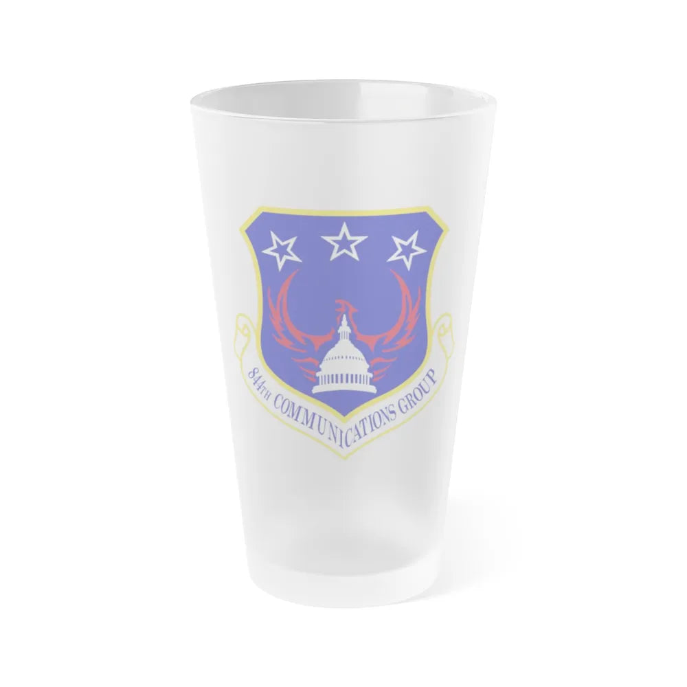 844th Communications Group (U.S. Air Force) Frosted Pint Glass 16oz-16oz-Frosted-Go Mug Yourself