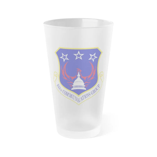 844th Communications Group (U.S. Air Force) Frosted Pint Glass 16oz-16oz-Frosted-Go Mug Yourself