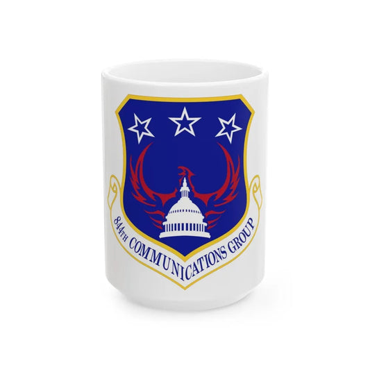 844th Communications Group (U.S. Air Force) White Coffee Mug-15oz-Go Mug Yourself