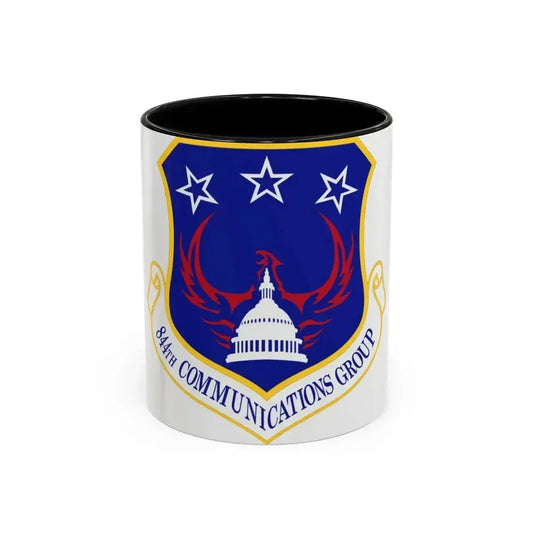 844th Communications Group (U.S. Air Force) Accent Coffee Mug 11oz Black - Go Mug Yourself