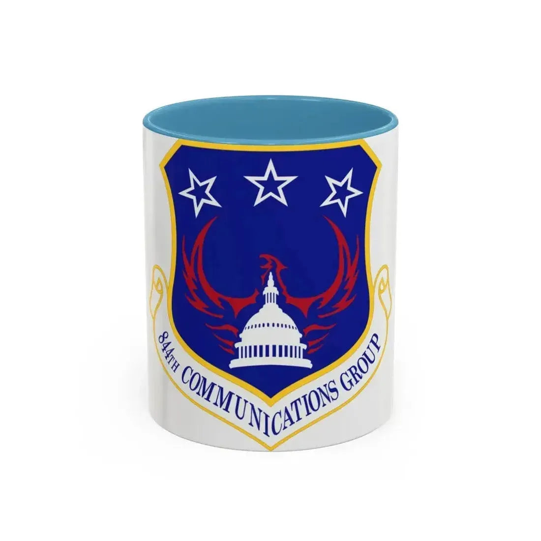 844th Communications Group (U.S. Air Force) Accent Coffee Mug 11oz Light Blue - Go Mug Yourself