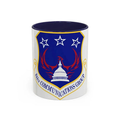 844th Communications Group (U.S. Air Force) Accent Coffee Mug 11oz Navy - Go Mug Yourself