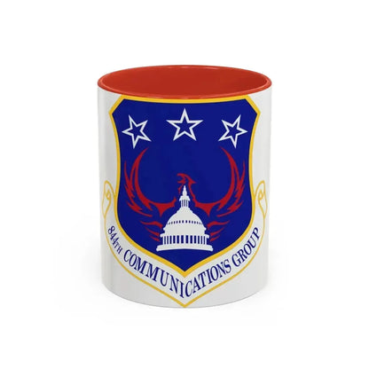 844th Communications Group (U.S. Air Force) Accent Coffee Mug 11oz Red - Go Mug Yourself