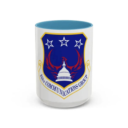 844th Communications Group (U.S. Air Force) Accent Coffee Mug 15oz Light Blue - Go Mug Yourself