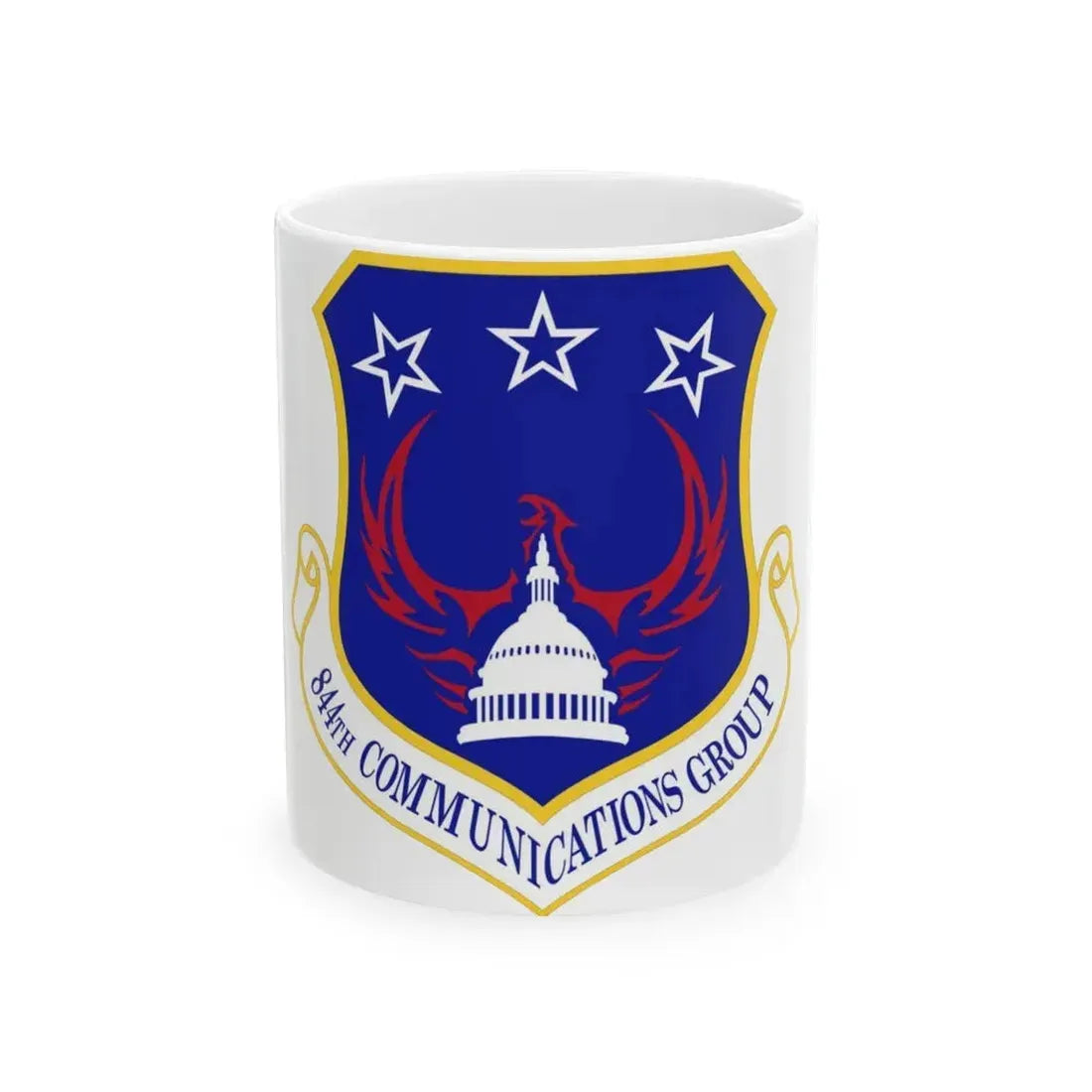 844th Communications Group (U.S. Air Force) White Coffee Mug 11oz - Go Mug Yourself