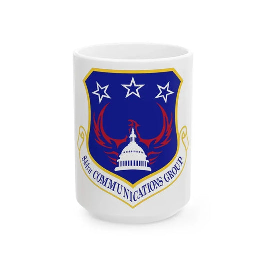 844th Communications Group (U.S. Air Force) White Coffee Mug 15oz - Go Mug Yourself